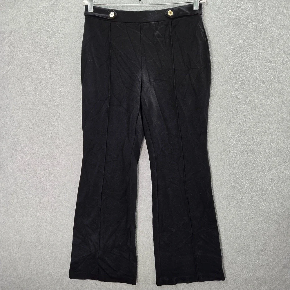 Michael Kors Women Pants Large Black Dress Bootcut Ponte High Rise 30‎ in Inseam